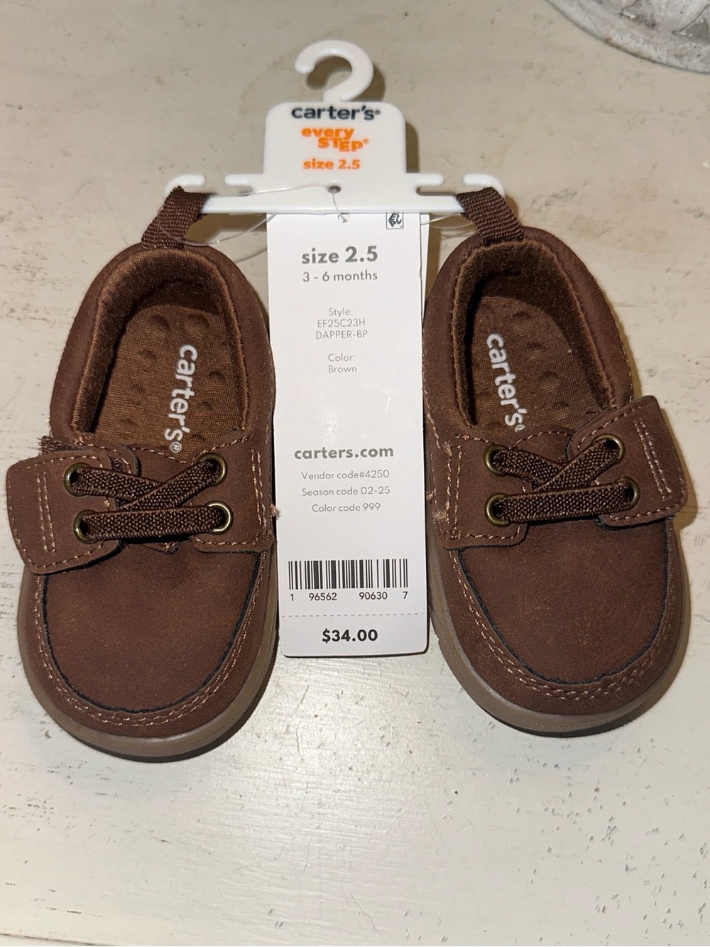 Carter's Brown Baby Boat Shoes - Brown